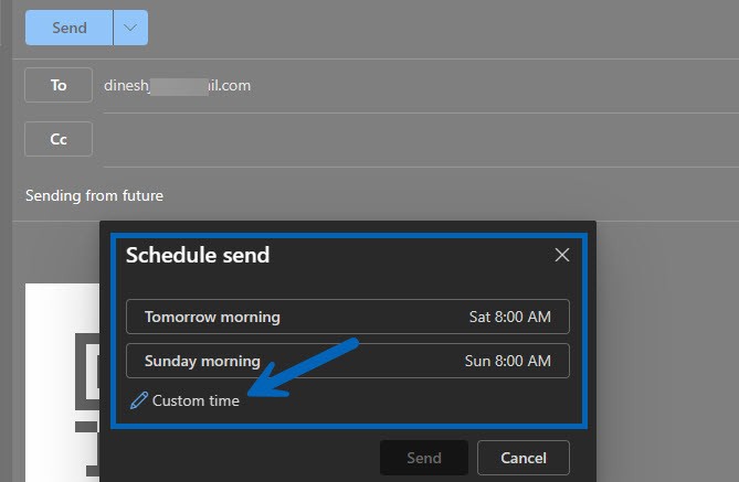 Set-the-time-to-send-email-in-Outlook  